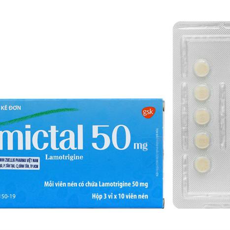 Thuốc Lamictal 50mg (Lamotrigine) GSK (H/30v)