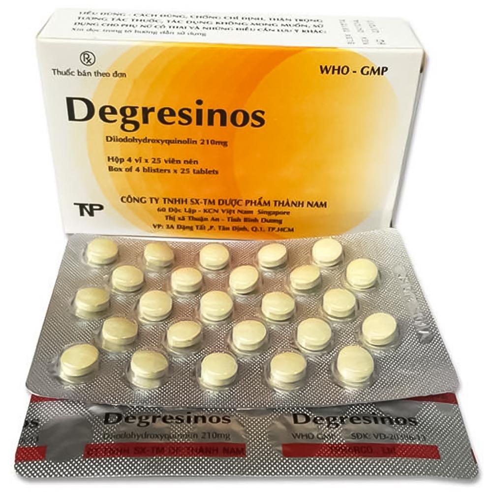 Degresinos (Diiodohydroxyquinolin) 210mg Thành Nam (Lốc/5h/100v)