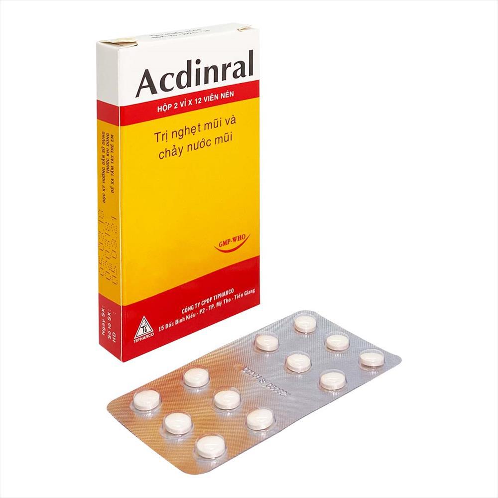 Acdinral (Clorpheniramin, Phenylephrin) Tipharco (H/24v)