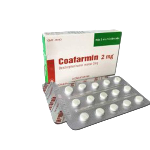 Coafarmin 2mg (Dexclorpheniramin) Donaipharm (Lốc/10h/30v)