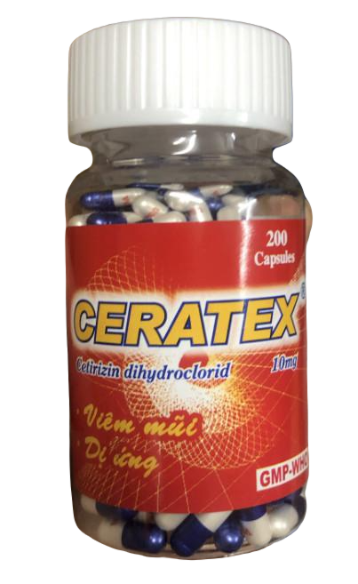 Ceratex (Cetirizin) 10mg Usa-Nic (C/200v)