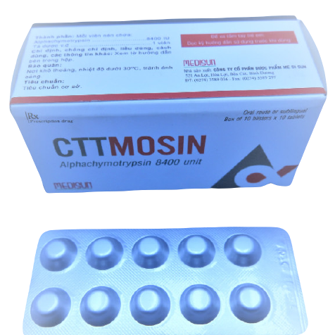 Cttmosin (Alphachymotrypsin) 8400 Medisun (H/100v)