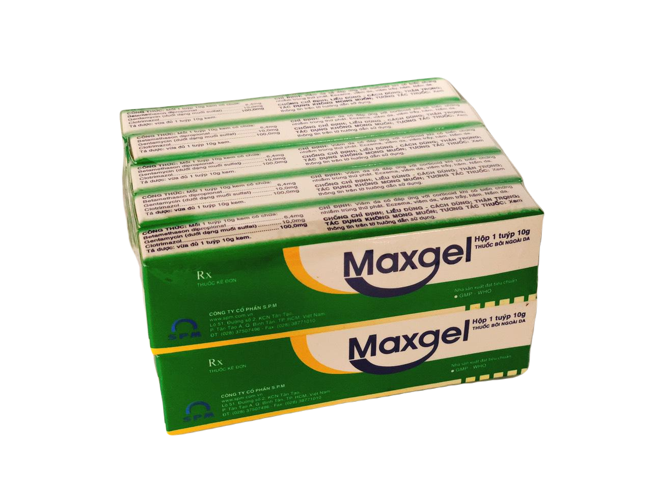 Maxgel SPM (Gentamicin , Betamethason, Clotrimazol) (Lốc/10t/10g)