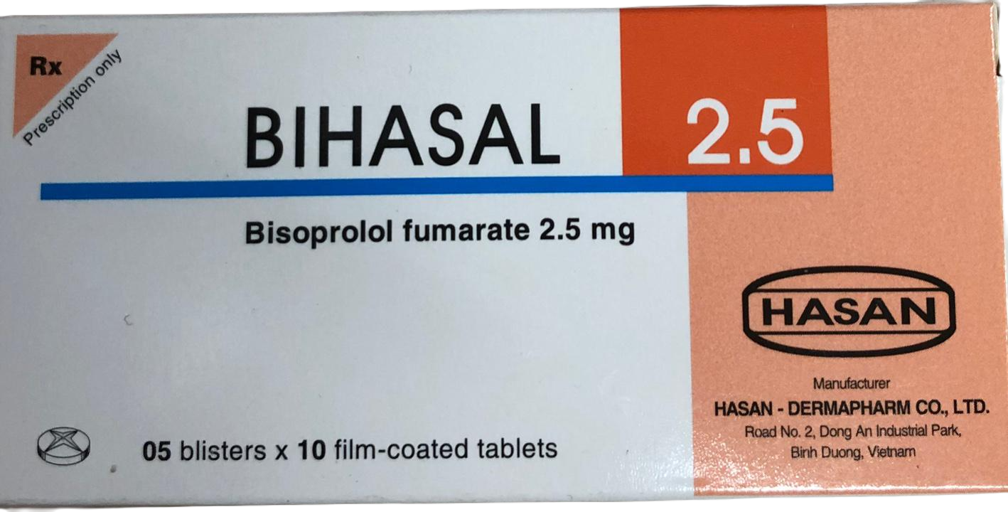 Bihasal 2.5mg (Bisoprolol) Hasan (H/50v)