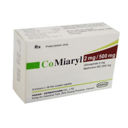 Co Miaryl 2mg/500mg (Glimepirid, Metformin) Hasan (H/30v)