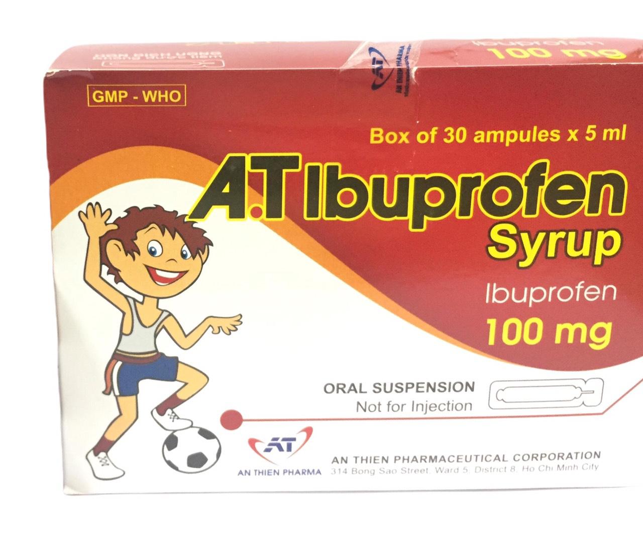 A.T (Ibuprofen) Syrup 100mg An Thiên (H/30o/5ml)