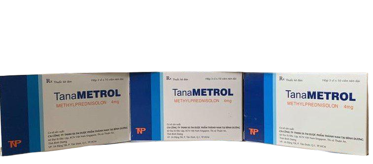 Tana Metrol (Methylprednisolon) 4mg Thành Nam (Lốc/5h/30v)