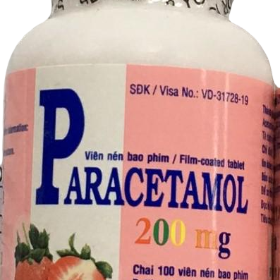 Paracetamol 200mg Rosco (C/100v) Vị Dâu