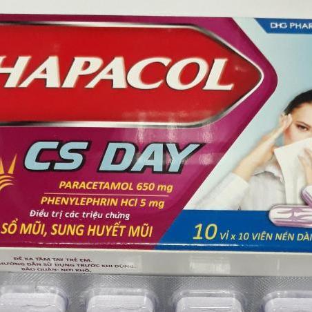 Hapacol CS Day (Paracetamol, Phenylephrin HCL) DHG Pharma (H/100v)