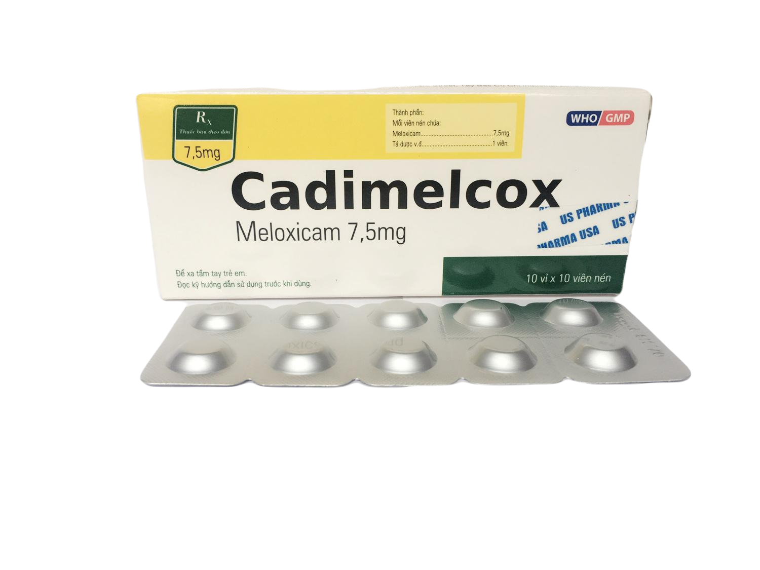 Cadimelcox (Meloxicam) 7.5mg US Pharma (H/100v)