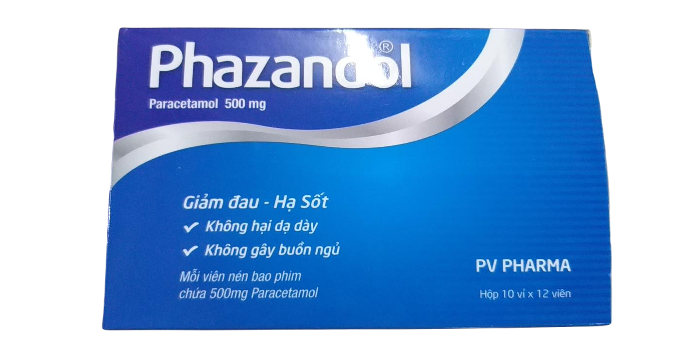 Phazandol (Paracetamol) 500mg Phúc Vinh (H/120v)