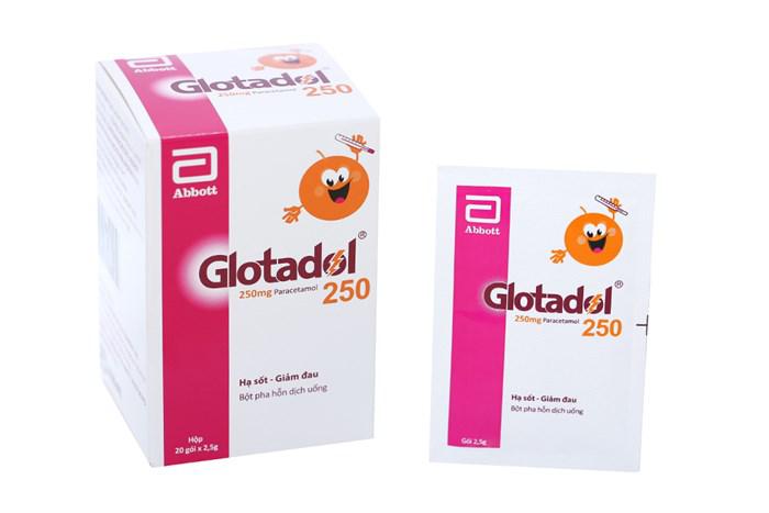 Glotadol 250 (Paracetamol) Abbott (Lốc/10h/20g/2.5gr)