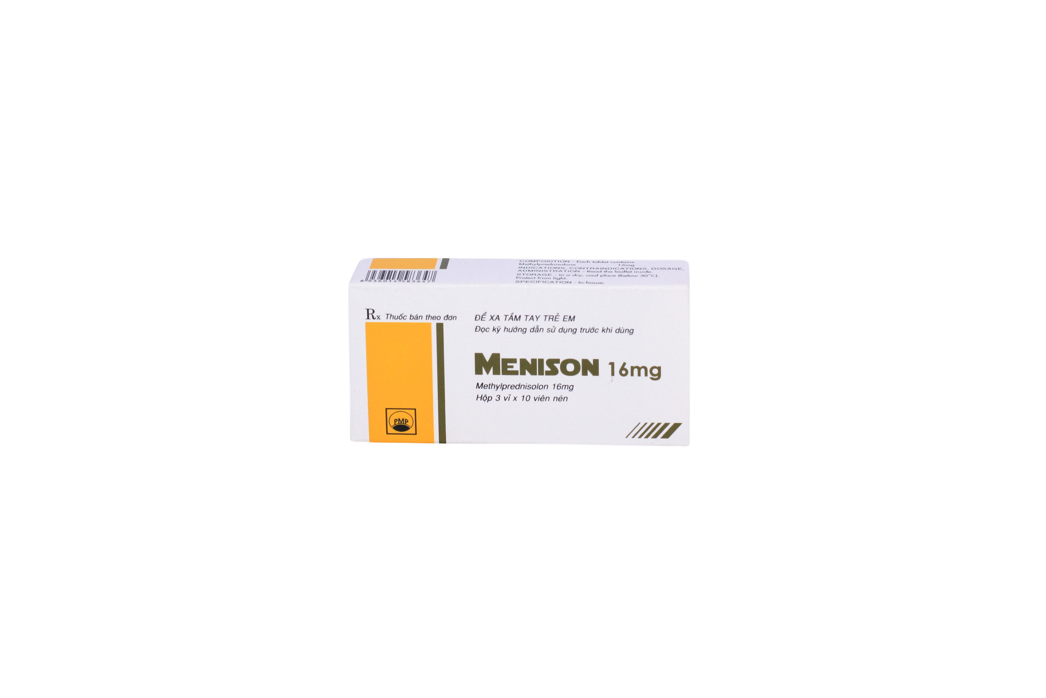 Menison 16mg (Methylprednisolone) Pymepharco (H/30v)