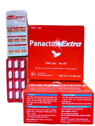 Panactol Extra (Paracetamol, Cafein) Khapharco (H/180v) Đỏ