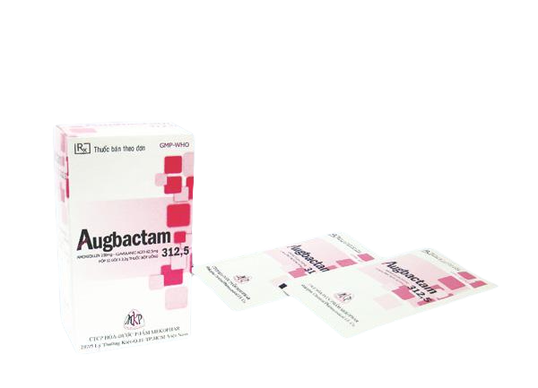 Augbactam 312,5mg (Amoxicillin, Acid Clavulanic) Mekophar (H/12g)