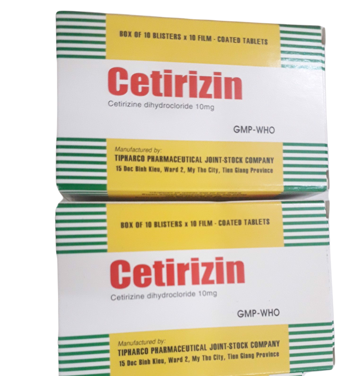 Cetirizin 10mg Tipharco (Lốc/5h/100v)