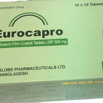 Eurocapro (Ciprofloxacin) 500mg Globe