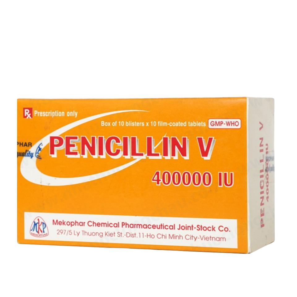 Penicilin V 400.000 IU Mekophar (H/100v)