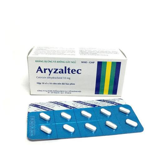 Aryzaltec (Cetirizin) 10mg Khánh Hội (H/100v)(Trắng)