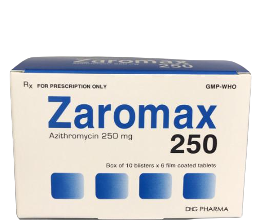 Zaromax (Azithromycin) 250mg DHG Pharma (H/60v)