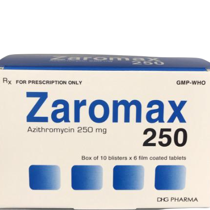 Zaromax (Azithromycin) 250mg DHG Pharma (H/60v)