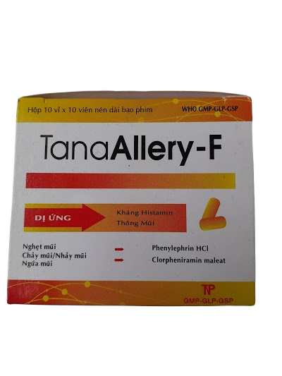 TanaAllery-F (Phenylephrin, Clorpheniramin)Thành Nam (H/100v)