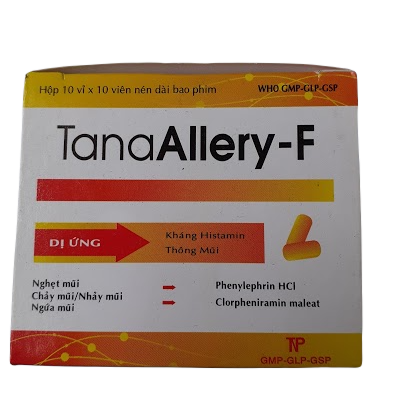 TanaAllery-F (Phenylephrin, Clorpheniramin)Thành Nam (H/100v)