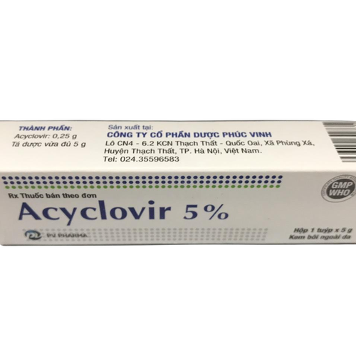 Acyclovir 5% Phúc Vinh (Lốc/10t/5gr)