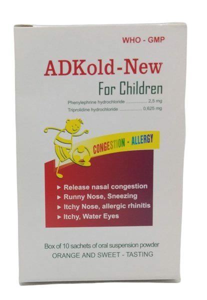 Adkold-New For Children (Phenylephrin, Triprolidin) Pharbaco (H/10gói)