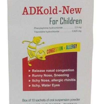 Adkold-New For Children (Phenylephrin, Triprolidin) Pharbaco (H/10gói)