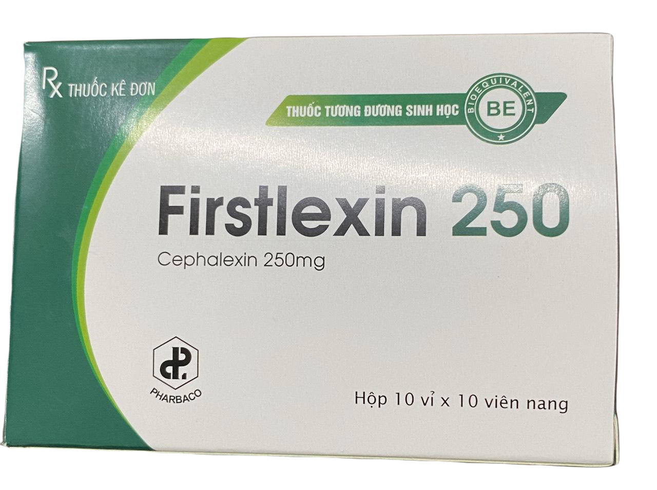Firstlexin 250 (Cephalexin) Pharbaco (H/100v)