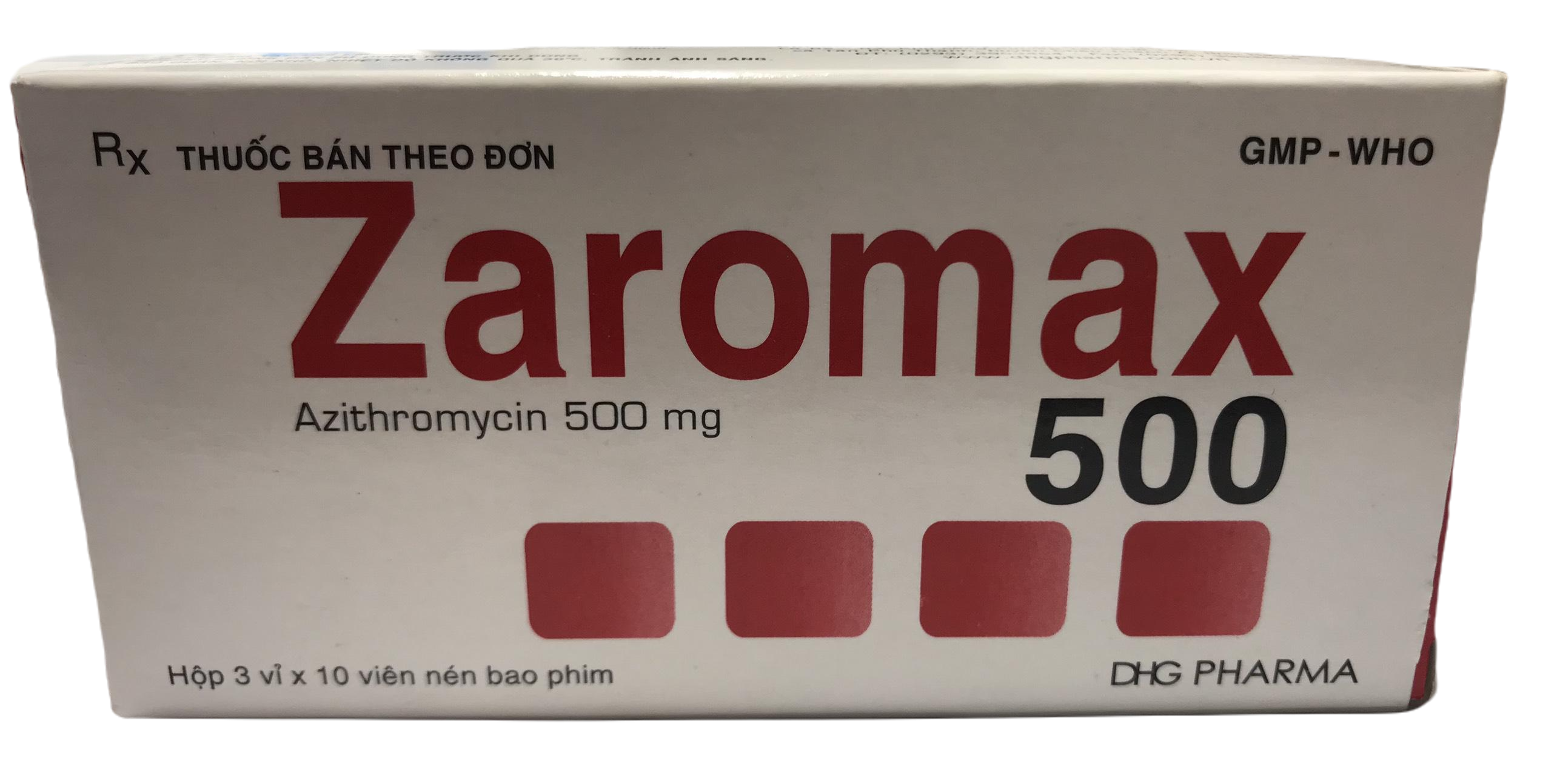 Zaromax 500 (Azithromycin) DHG Pharma (H/30v)