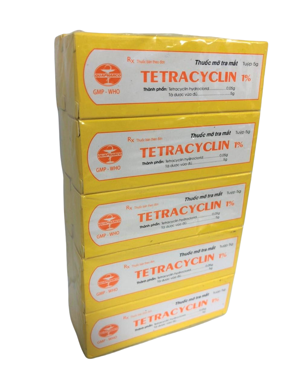 Tetracyclin 1% Quapharco (Lốc/10t/5gr)