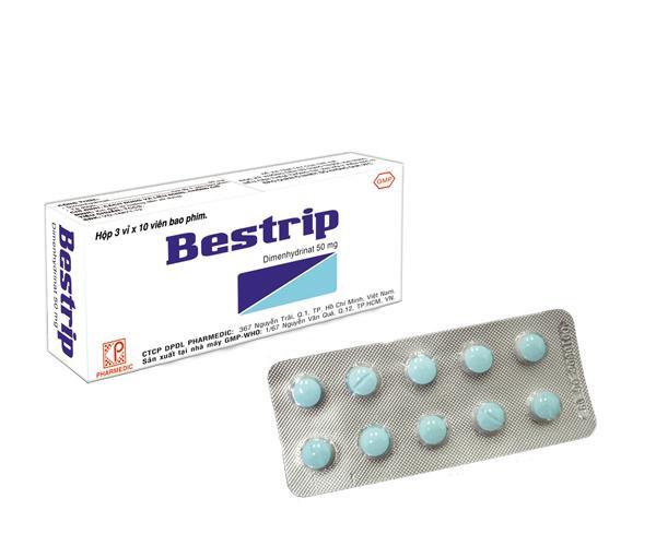 Bestrip (Dimenhydrinat) 50mg Pharmedic (Lốc/10H/30v)