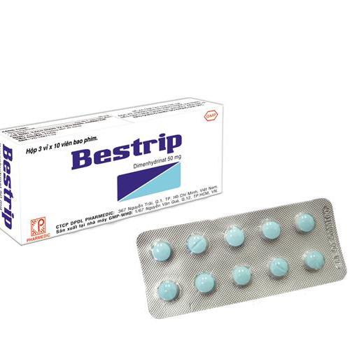 Bestrip (Dimenhydrinat) 50mg Pharmedic (Lốc/10H/30v)