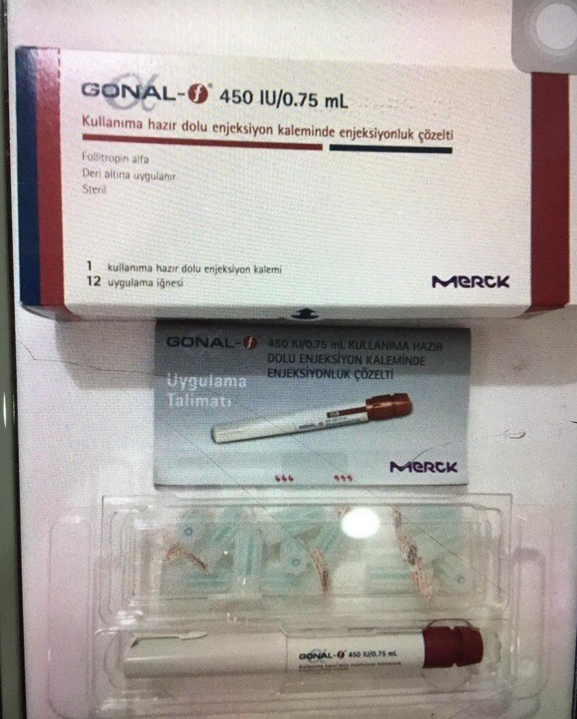 Gonal F 450 IU (Follitropin alfa) Merck Turkey (H/1 But +12 Kim tiem)