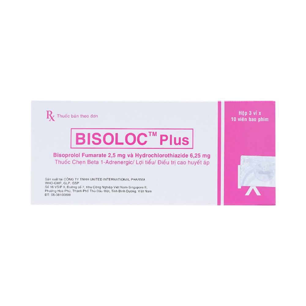 Bisoloc Plus 2.5mg/6.25mg (Bisoprolol, Hydrochlorothiazide) United (H/30v)