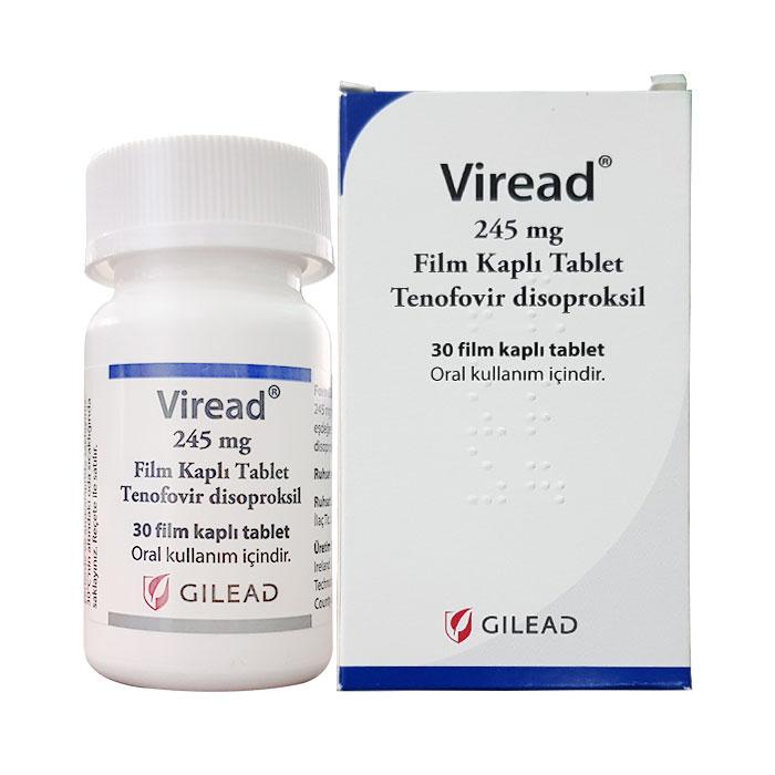 Viread 245mg (Tenofovir Disoproksil) GILEAD Turkey (H/30V)