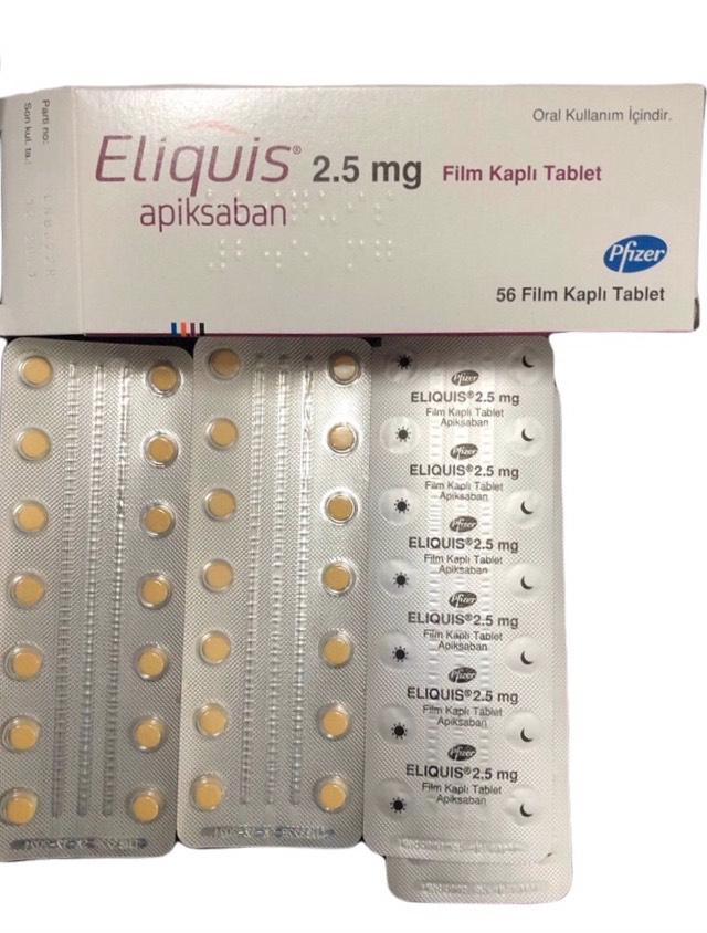 Eliquis 2.5mg (Apixaban) Pfizer Turkey (H/56V)