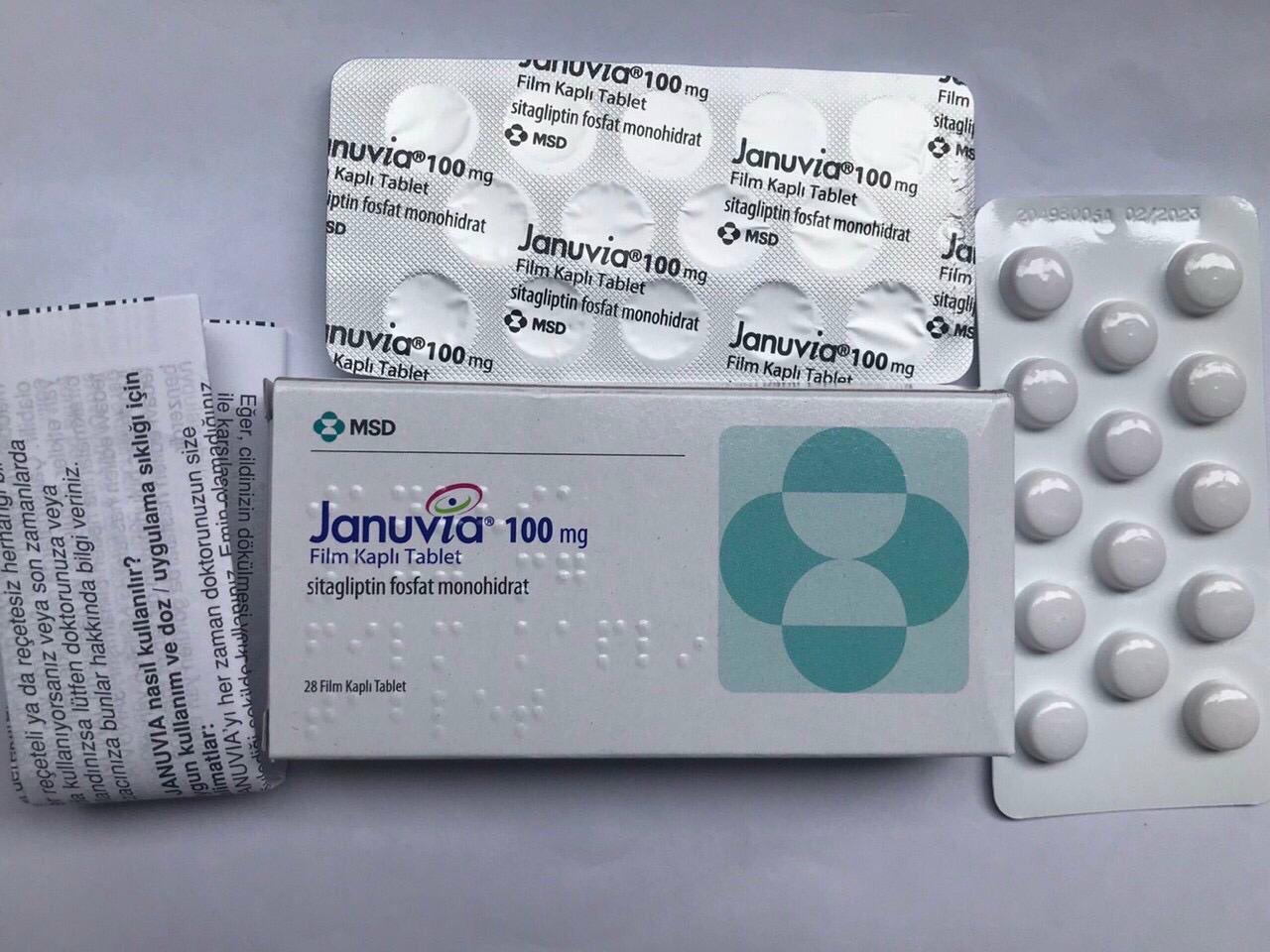 Januvia 100mg (Sitagliptin) MSD Hộp 28 viên