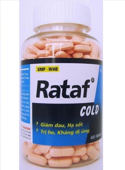 Rataf Cold (Paracetamol, Loratadin) Usa-Nic Pharma (C/400v)