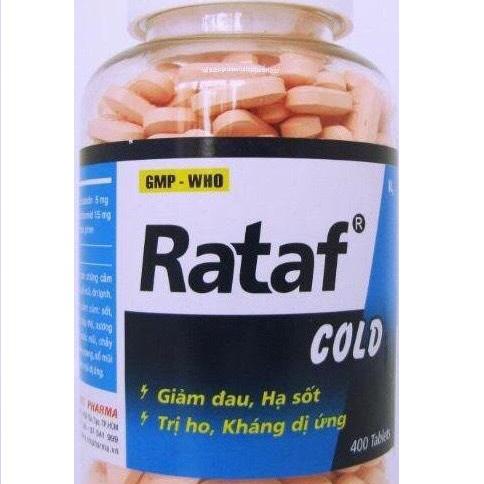 Rataf Cold (Paracetamol, Loratadin) Usa-Nic Pharma (C/400v)