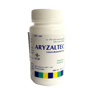 Aryzaltec (Cetirizin) 10mg Khánh Hội (C/100v)(Trắng) (Chai)