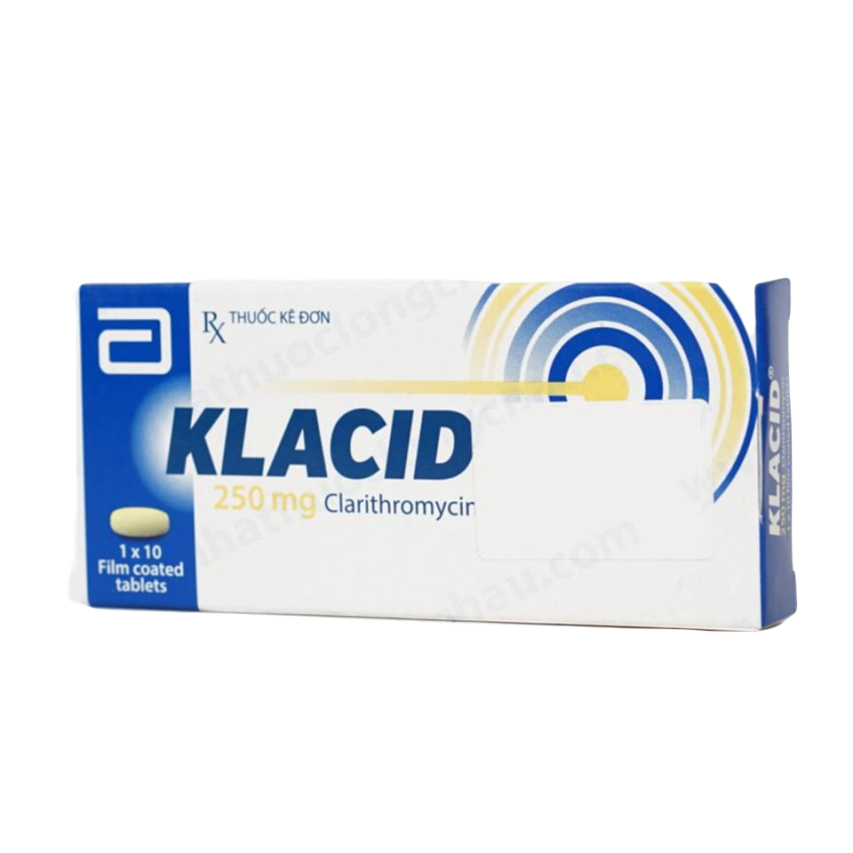 Klacid (Clarithromycin) 250mg Abbott (H/10v)
