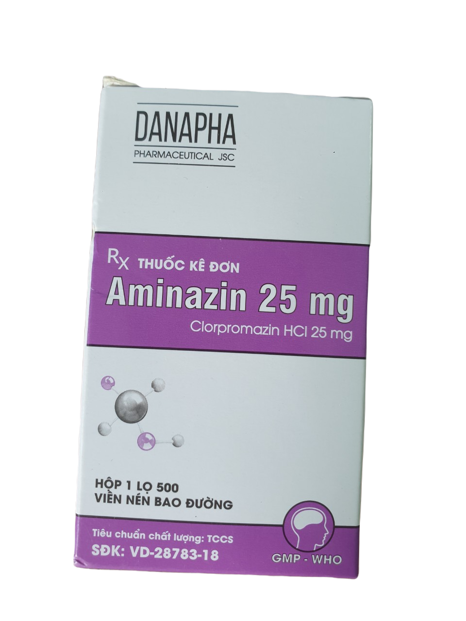 Aminazin 25mg (Chlorpromazin) Danapha (C/500v)