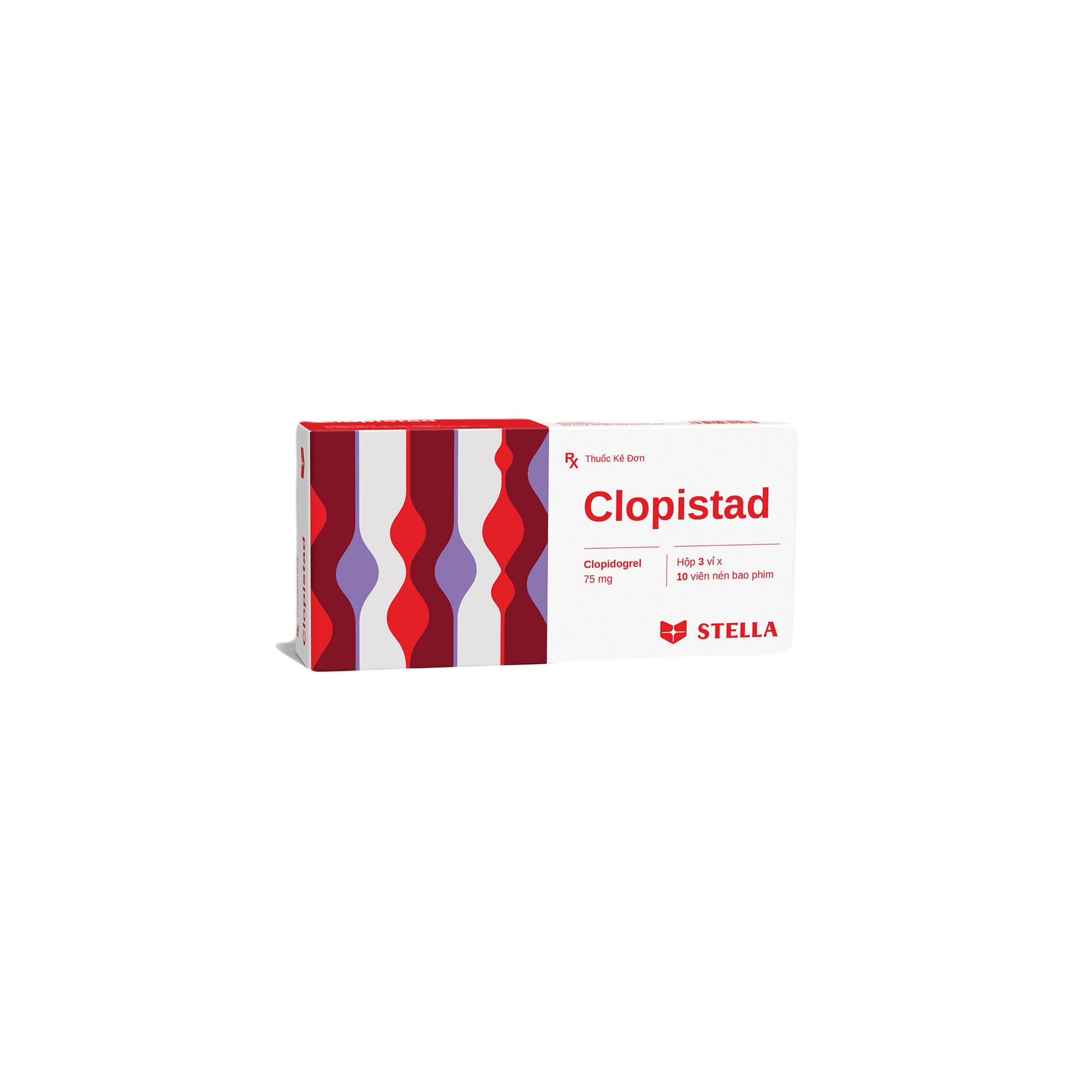 Clopistad (Clopidrogel) 75mg Stella (H/30v)