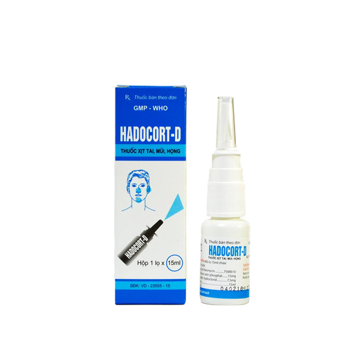 Thuốc Xịt Tai Mũi Họng Hadocort-D Hataphar (C/15ml)