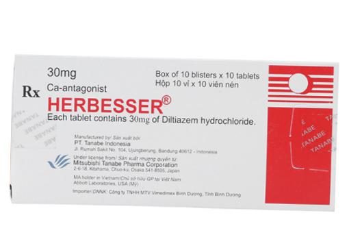 Herbesser 30mg (Diltiazem)Tanabe (H/100v)