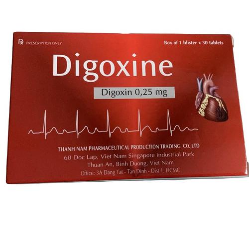 Digoxine 0.25mg _Thành nam (h/30v)