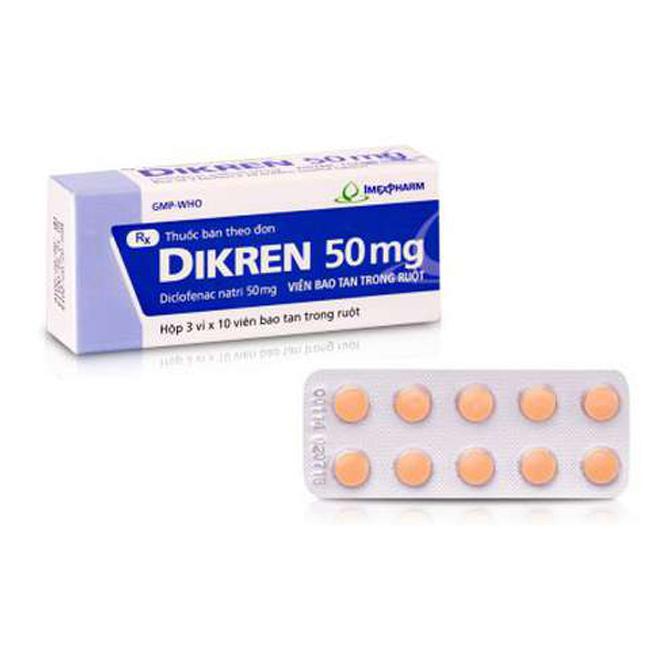 Dikren 50 (Diclofenac) Imexpharm (H/30v)